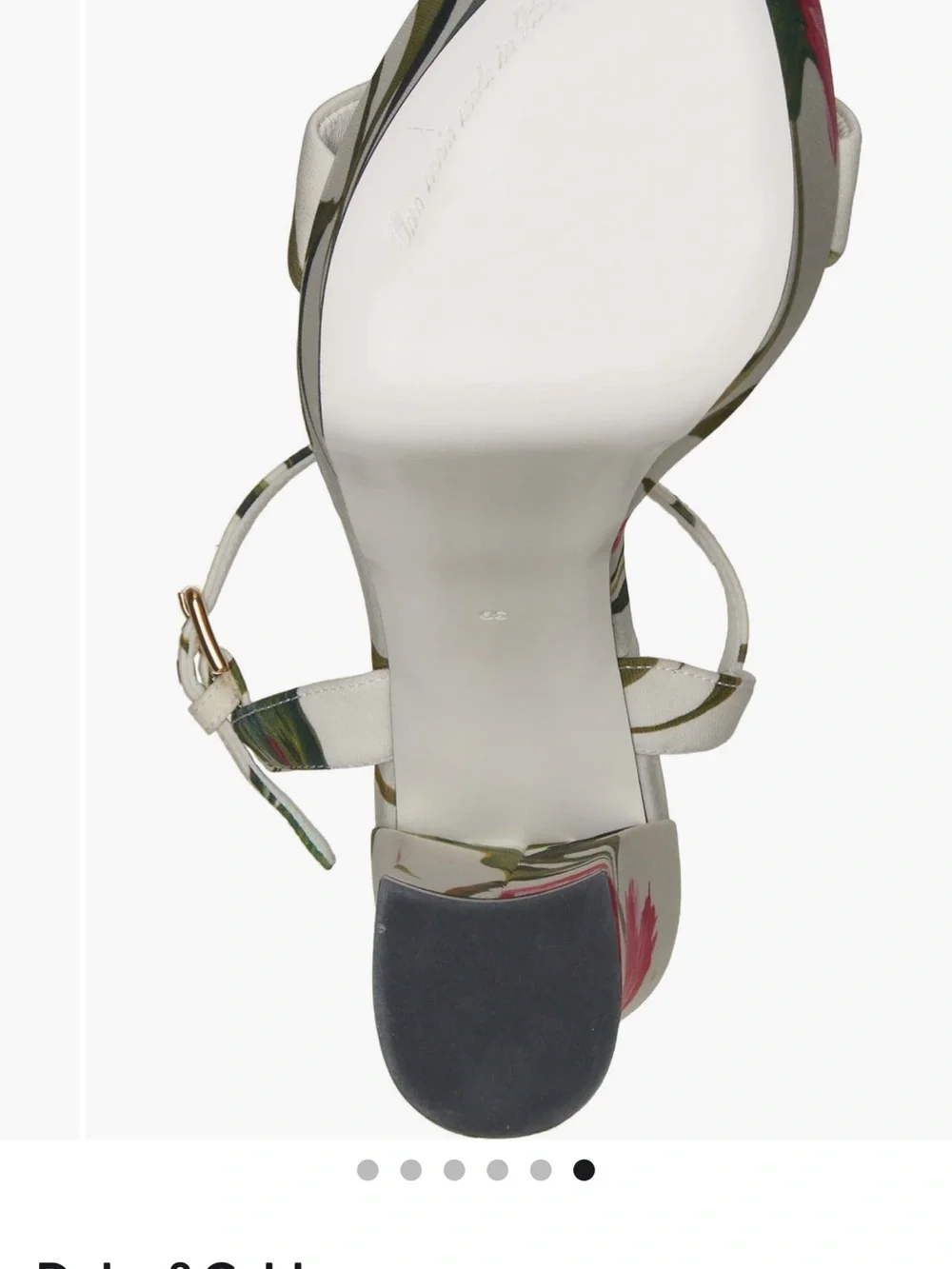 Dolce & Gabbana White Floral Platform Ankle-Strap Sandal - Picture 7 of 16
